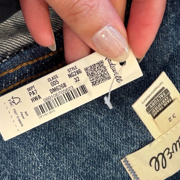 NWT Madewell the maternity perfect vintage jean in heathcote - Picture 7 of 7